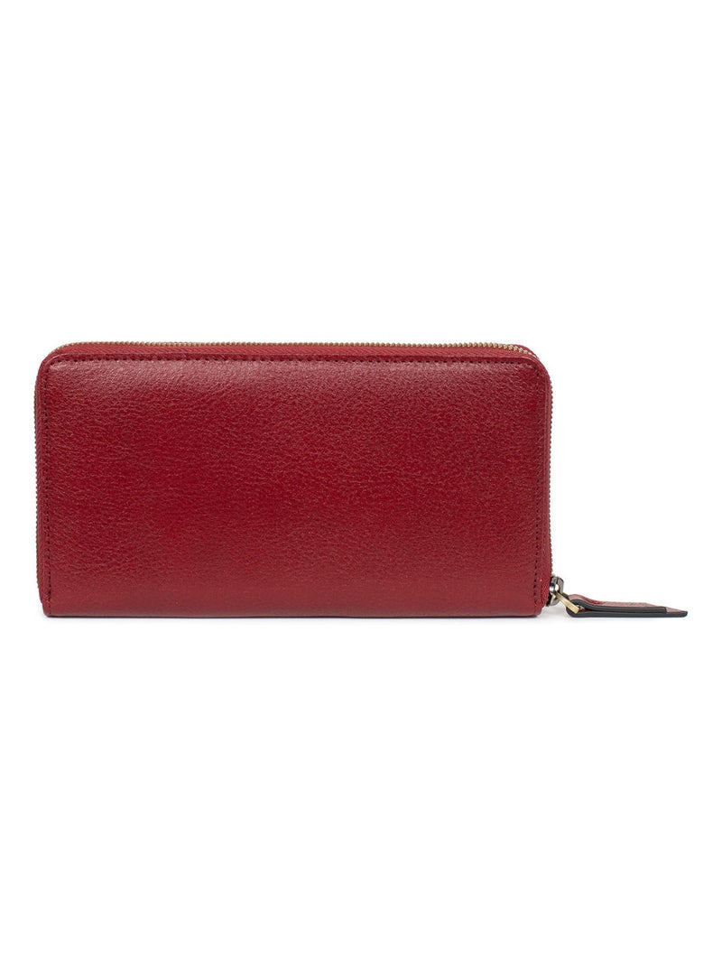 Portefeuille long  Stop RFID  Cuir BASTILLE Rouge carmin - Kiabi