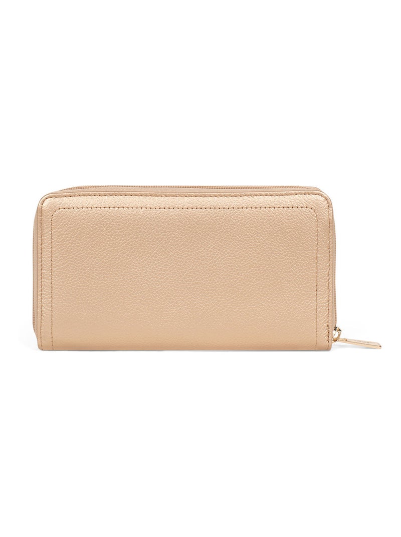 Portefeuille long  Stop RFID  Cuir LUNA Doré/or - Kiabi