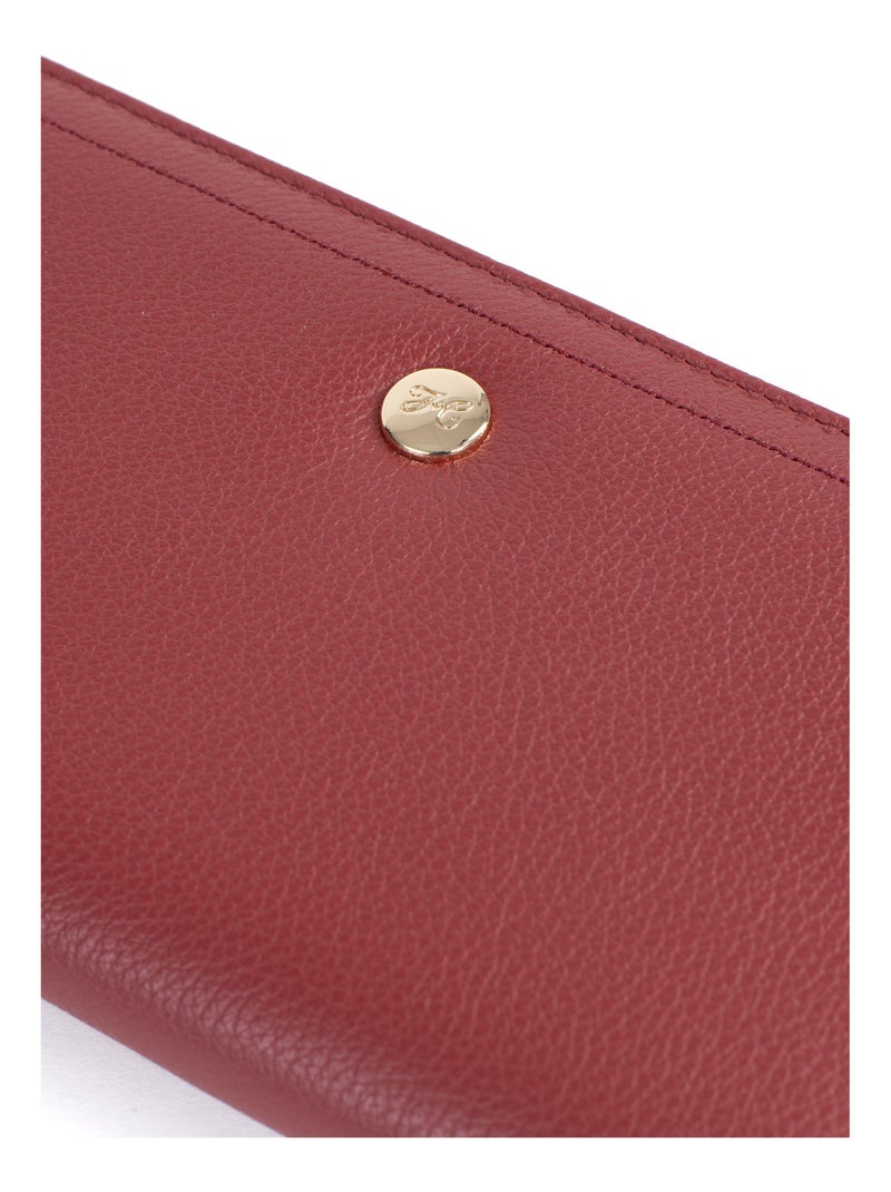 Portefeuille long  Stop RFID  Cuir LUNA Rouge carmin - Kiabi