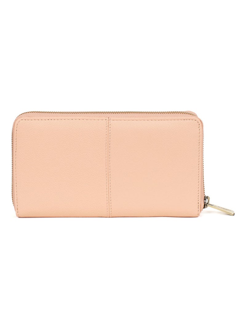 Portefeuille long  Stop RFID  Cuir PARISIENNE Beige - Kiabi