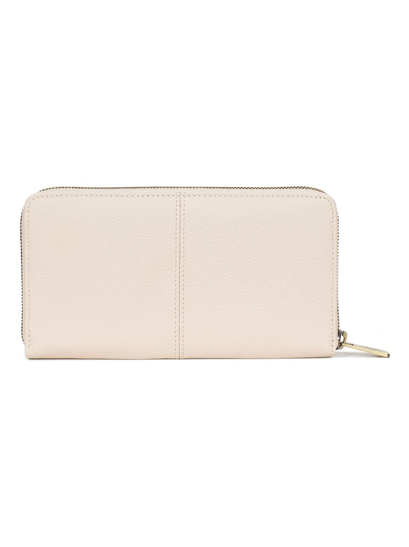 Portefeuille long  Stop RFID  Cuir PARISIENNE Ivoire - Kiabi