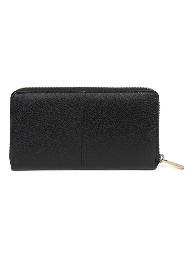 Portefeuille long  Stop RFID  Cuir PARISIENNE Noir - Kiabi