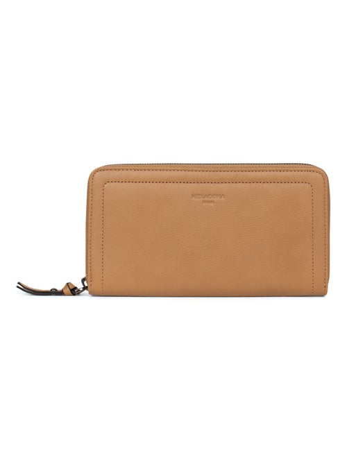 Portefeuille long  stop rfid  cuir sauvage hexagona - Kiabi