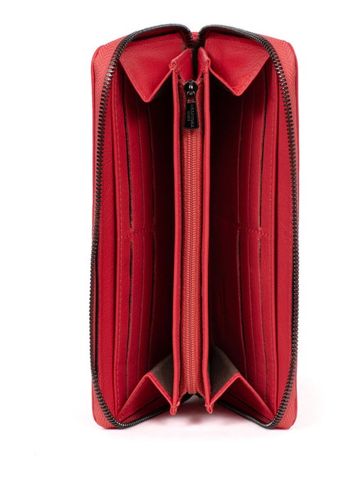 Portefeuille long  Stop RFID  Cuir SAUVAGE - Kiabi