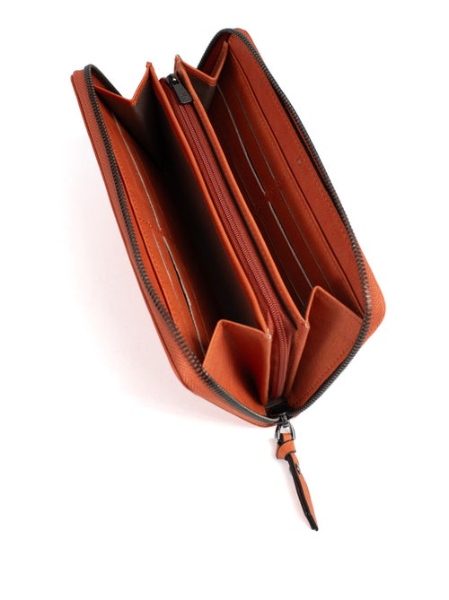 Portefeuille long  Stop RFID  Cuir SAUVAGE - Kiabi