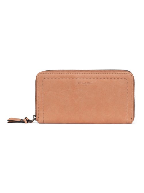 Portefeuille long  Stop RFID  Cuir SAUVAGE - Kiabi