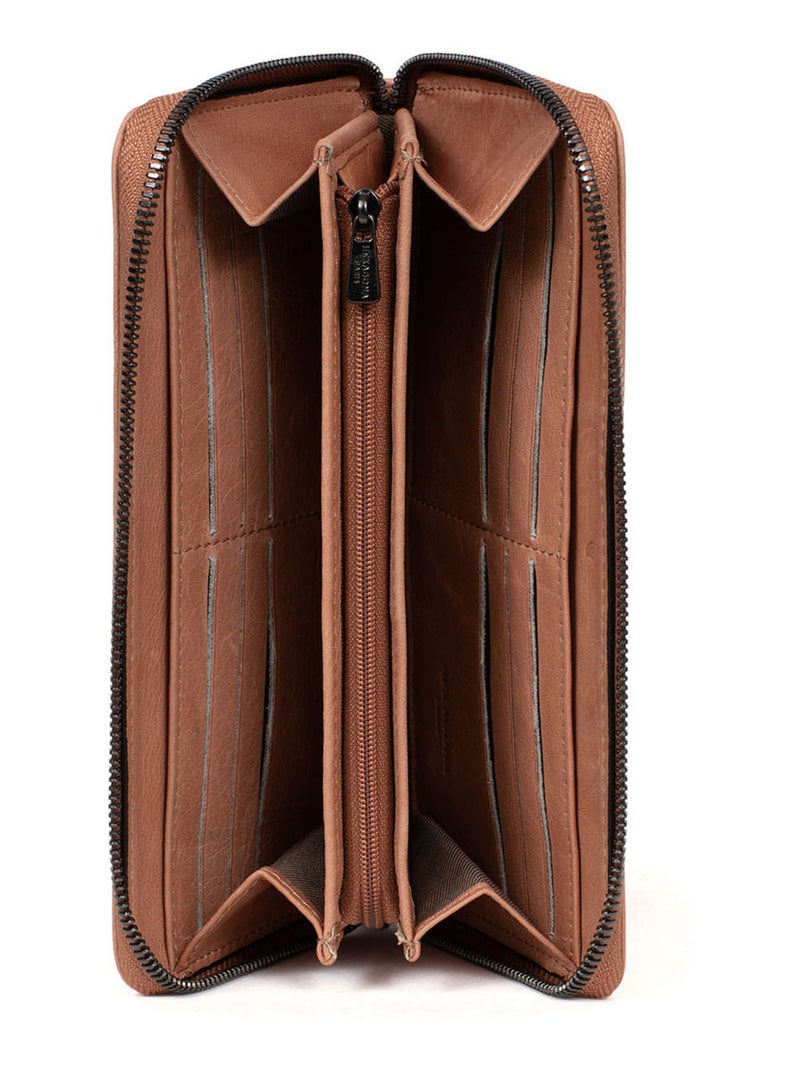 Portefeuille long  Stop RFID  Cuir SAUVAGE Peche - Kiabi