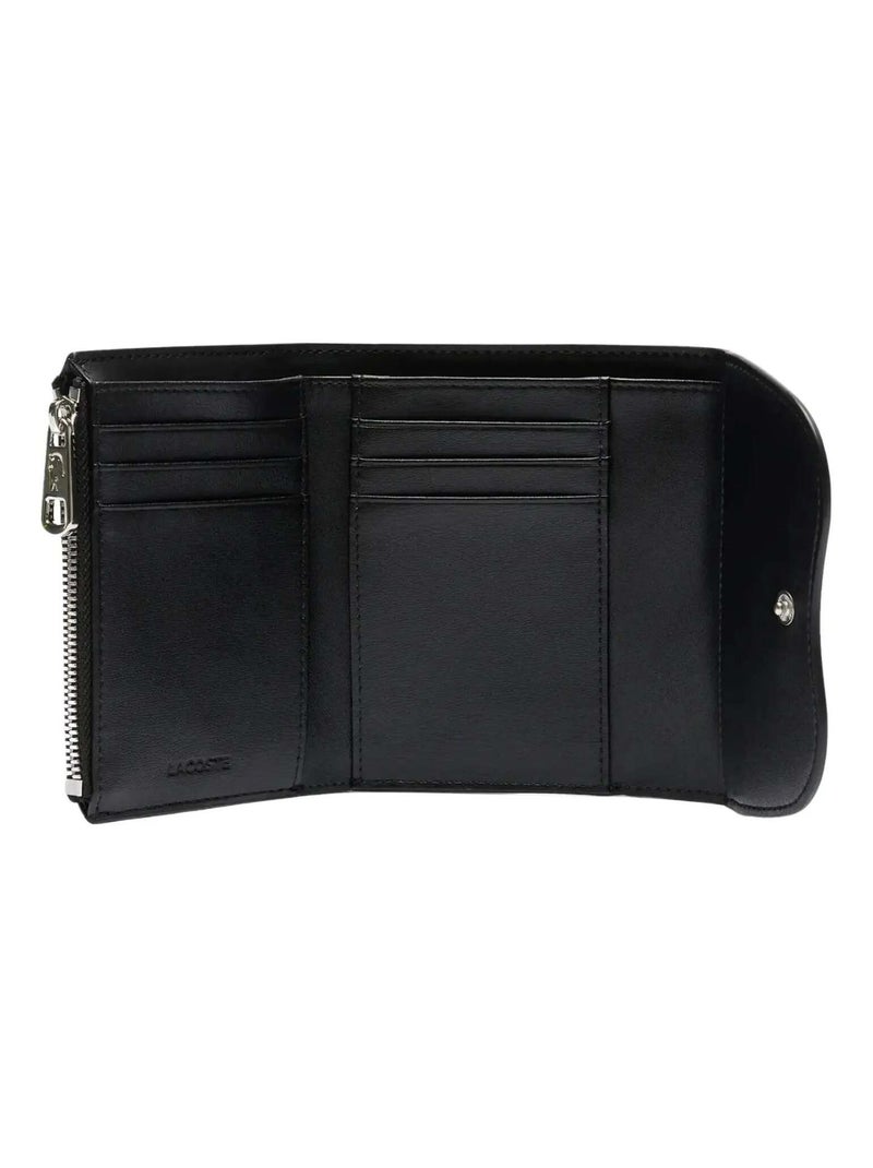 Portefeuille Lora en cuir Lacoste Noir - Kiabi