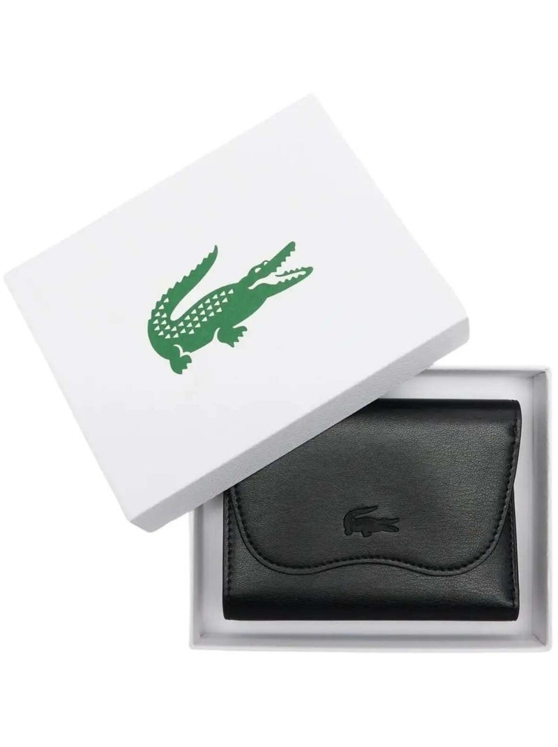Portefeuille Lora en cuir Lacoste Noir - Kiabi