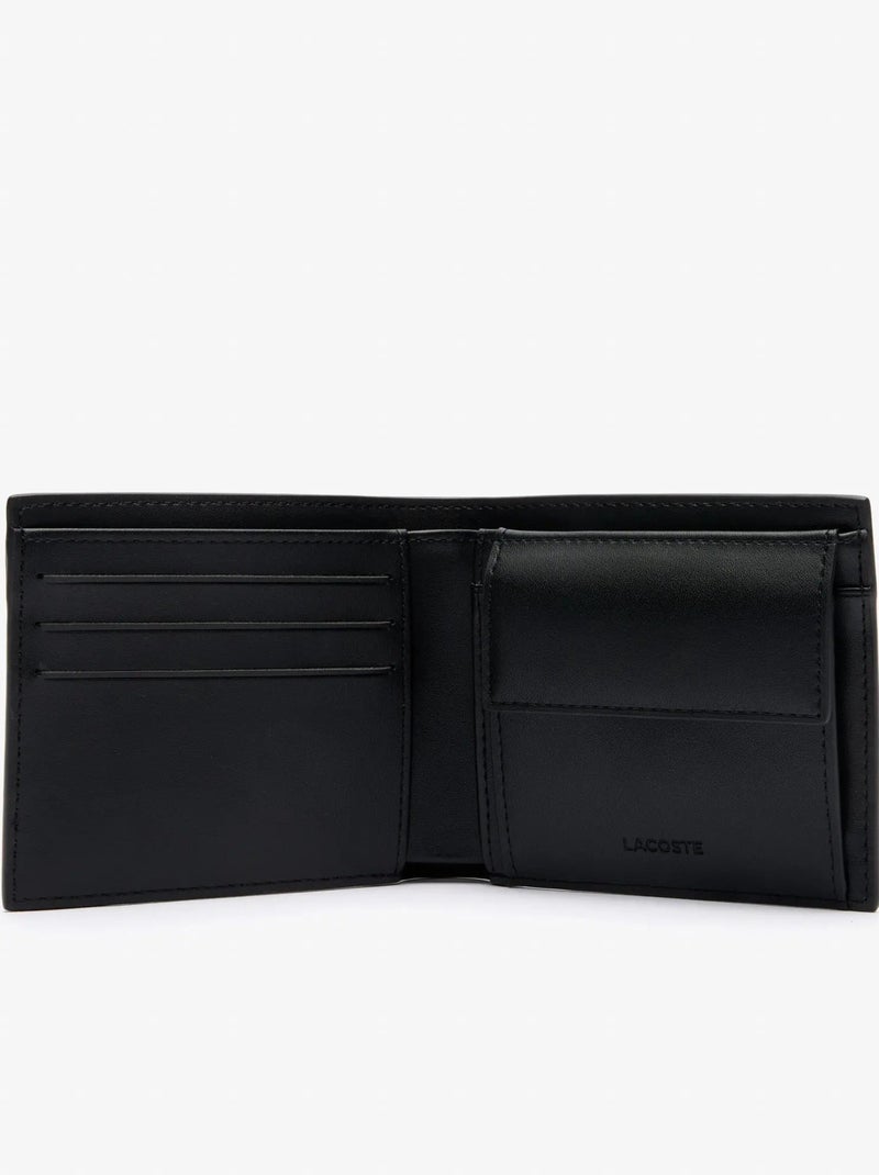 Portefeuille Nomogramme moyen en cuir Noir - Kiabi