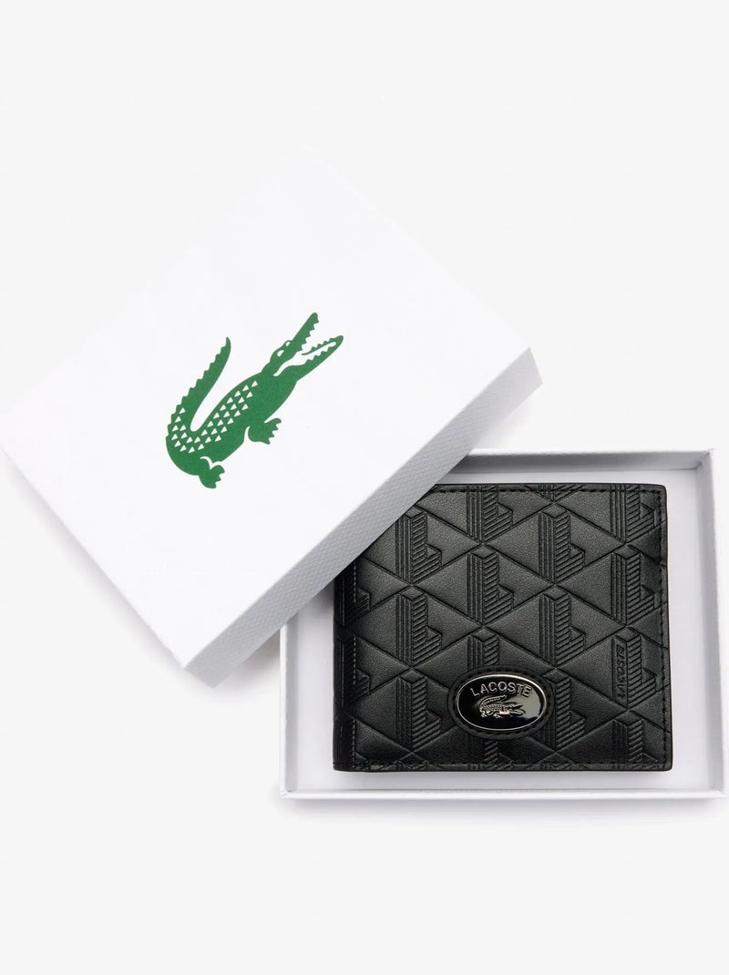 Portefeuille Nomogramme moyen en cuir Noir - Kiabi