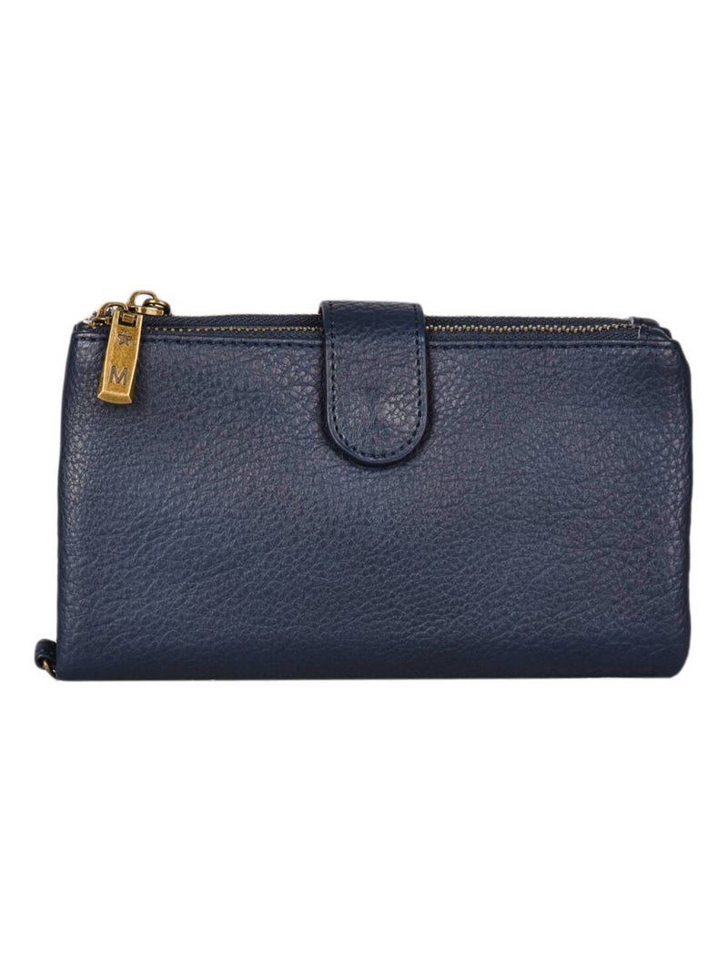 Portefeuille Porte-monnaie Miniprix Toile Enduite Bleu Bleu Noir - Kiabi