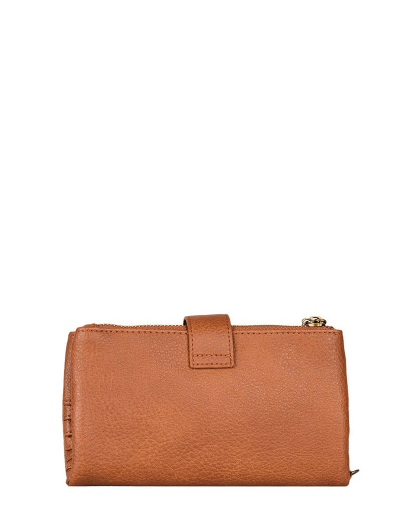 Portefeuille Porte-monnaie Miniprix Toile Enduite Camel - Kiabi