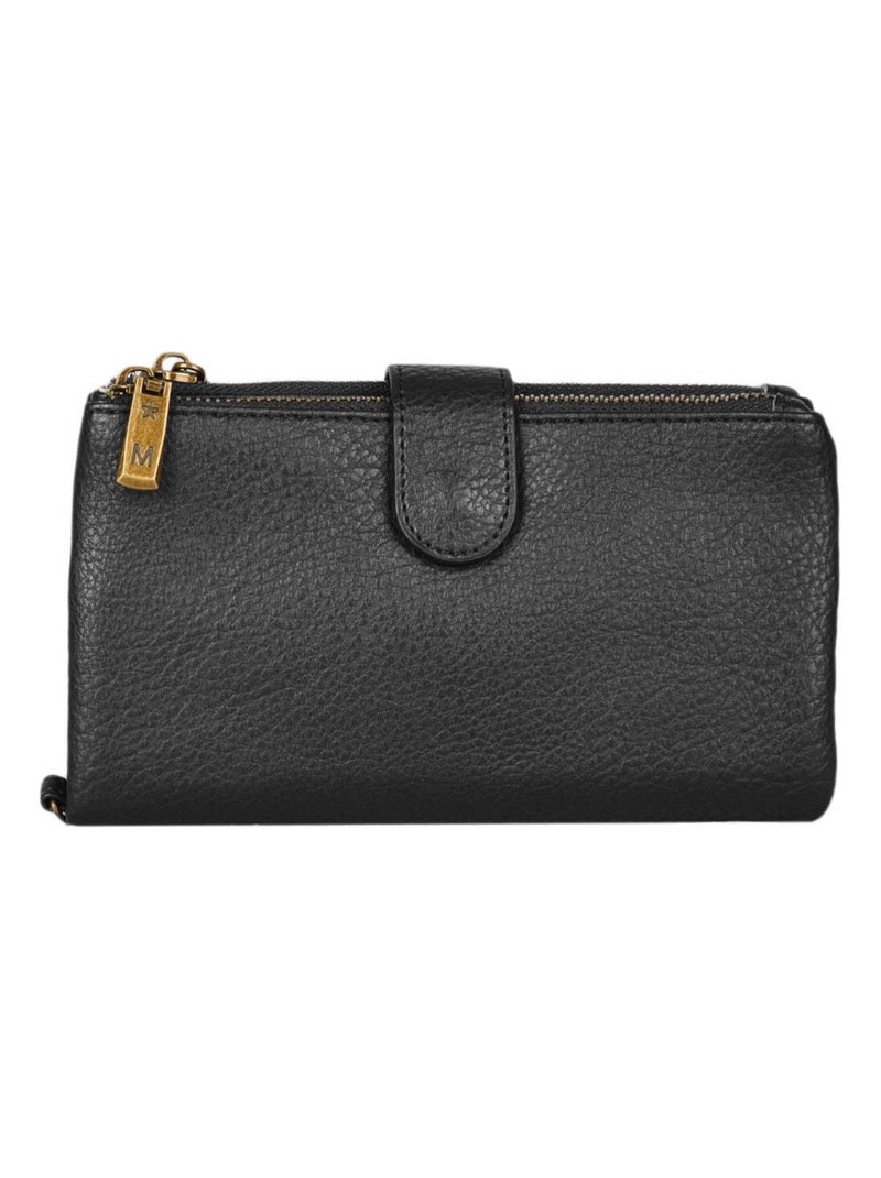 Portefeuille Porte-monnaie Miniprix Toile Enduite Noir - Kiabi