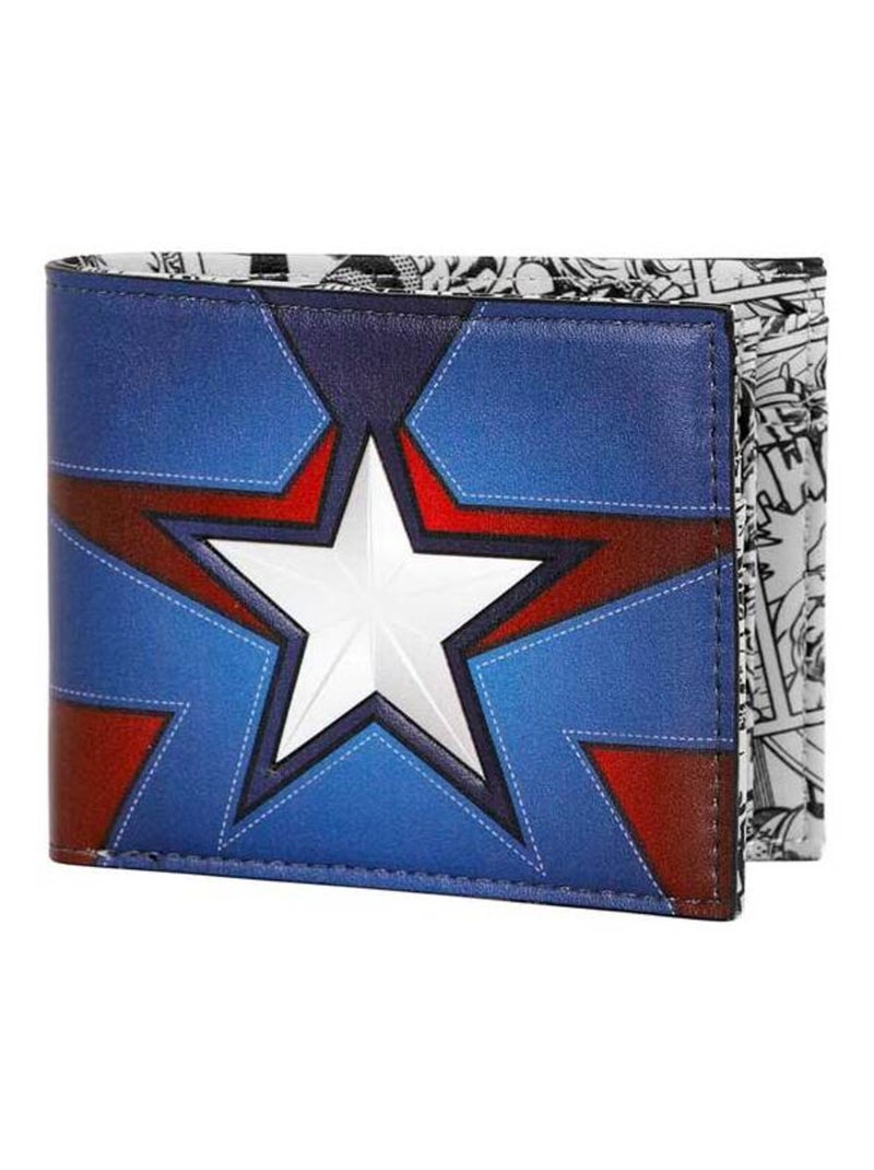 Portefeuille pour Homme - Marvel Captain America Courage - Bleu - Taille Unique Bleu - Kiabi