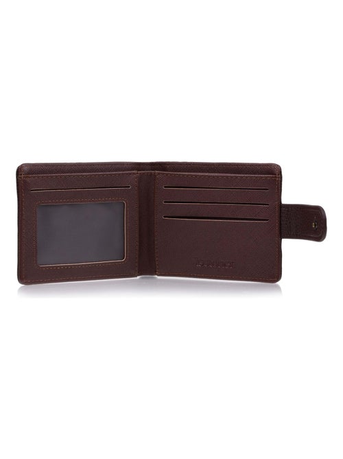 Portefeuille rabat avec patte homme marron Isotoner - Kiabi