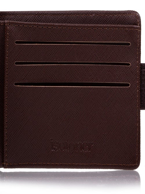 Portefeuille rabat avec patte homme marron Isotoner - Kiabi