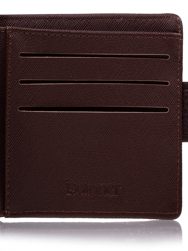 Portefeuille rabat avec patte homme marron Isotoner Marron - Kiabi