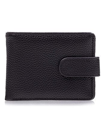 Portefeuille rabat avec patte homme noir Isotoner