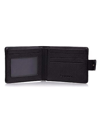 Portefeuille rabat avec patte homme noir Isotoner