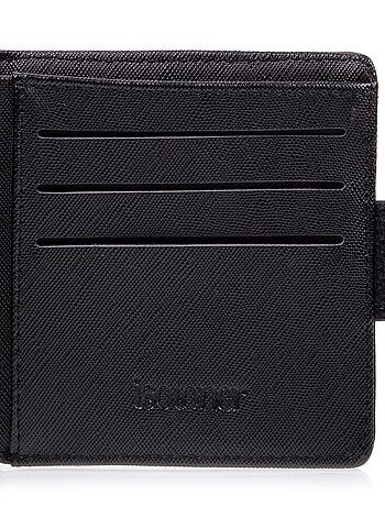 Portefeuille rabat avec patte homme noir Isotoner