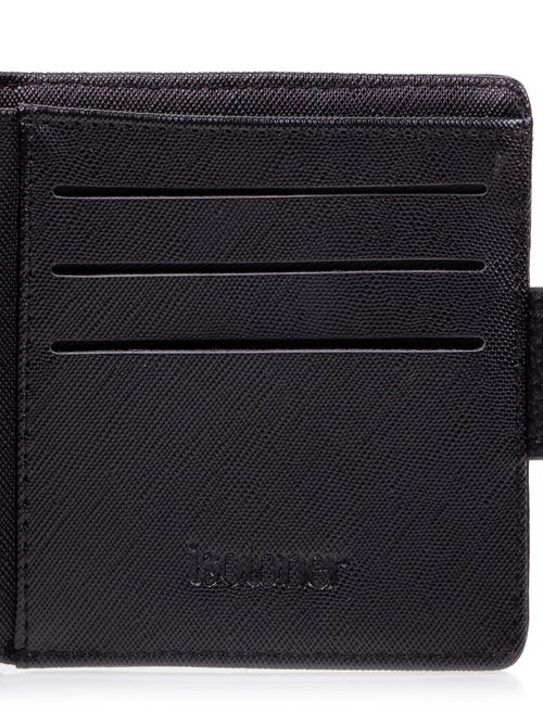 Portefeuille rabat avec patte homme noir Isotoner - Kiabi