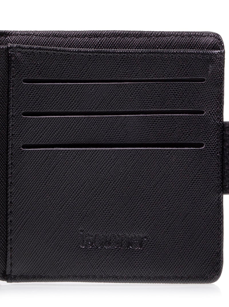 Portefeuille rabat avec patte homme noir Isotoner Noir - Kiabi