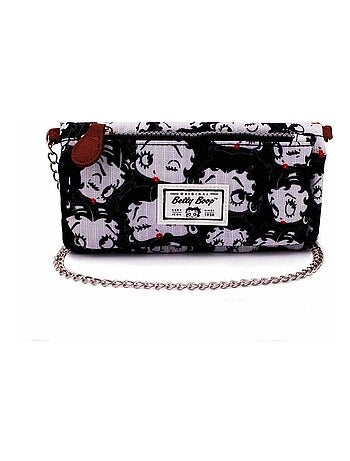 Portefeuille Soft avec Chaîne - Betty Boop Noir