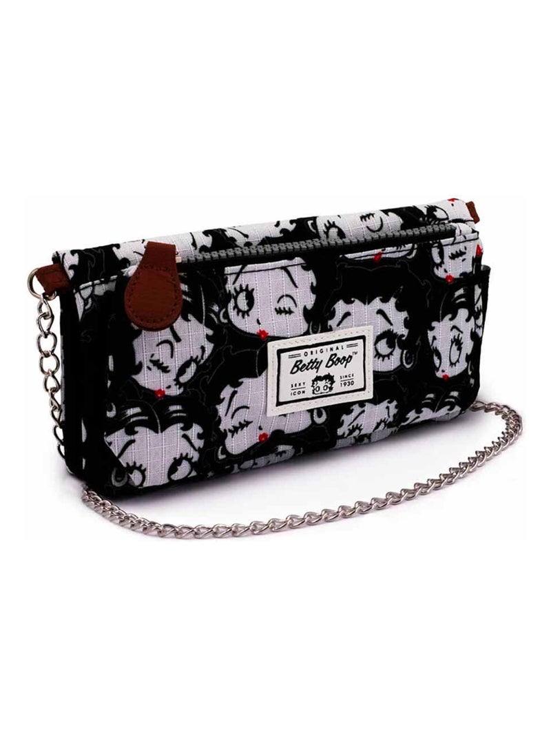 Portefeuille Soft avec Chaîne - Betty Boop Noir Noir - Kiabi