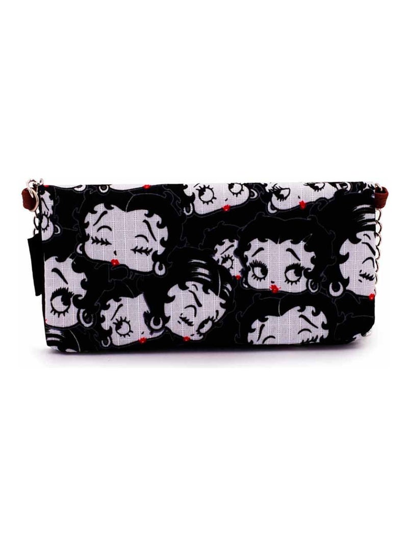Portefeuille Soft avec Chaîne - Betty Boop Noir Noir - Kiabi