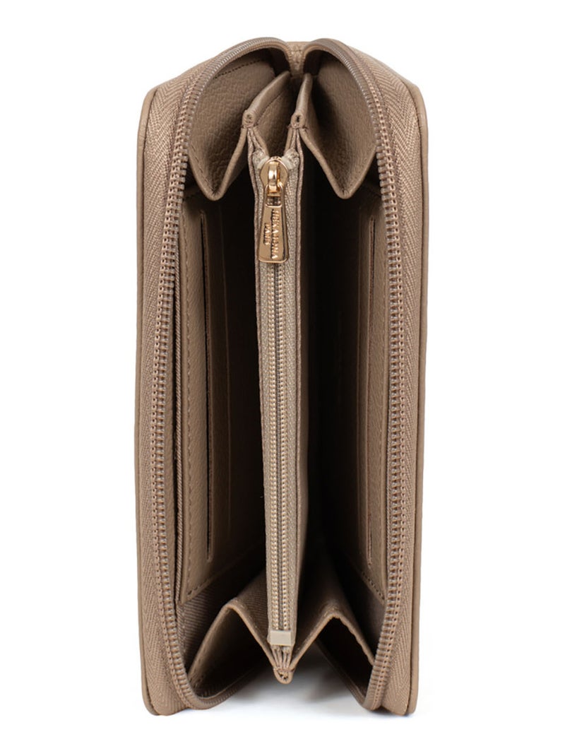 Portefeuille  Stop RFID  Cuir LUNA Marron glacé - Kiabi