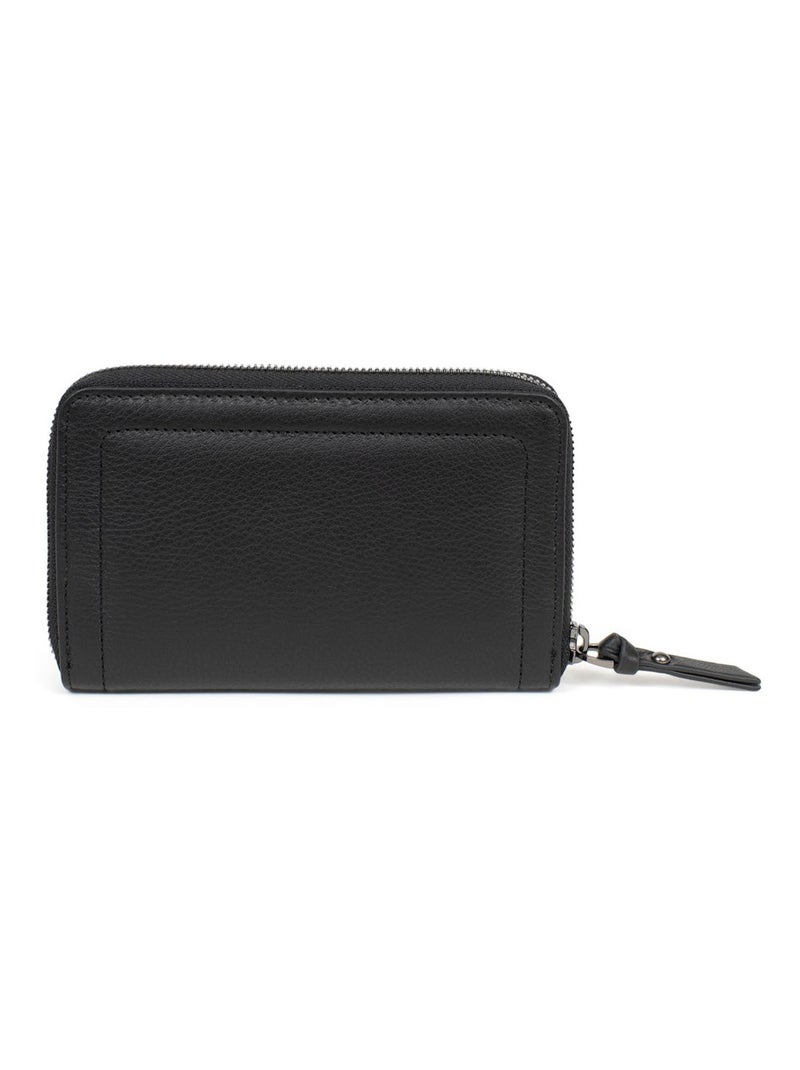 Portefeuille  Stop RFID  Cuir SAUVAGE Noir - Kiabi
