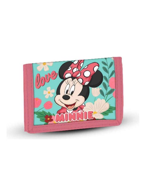 Portefeuille Velcro - Minnie Mouse Garden Green - Kiabi