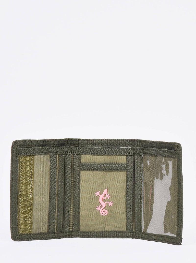 Portefeuille Velcro Cameleon Polyester Recycle Vert tilleul - Kiabi