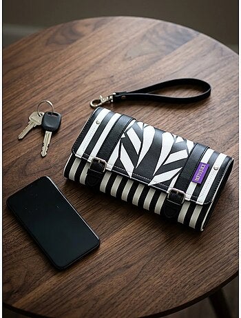 Portefeuille zippé compact 19 cm beetlejuice warner bros