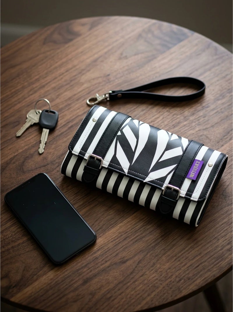 Portefeuille zippé compact 19 cm beetlejuice warner bros Multicolore - Kiabi