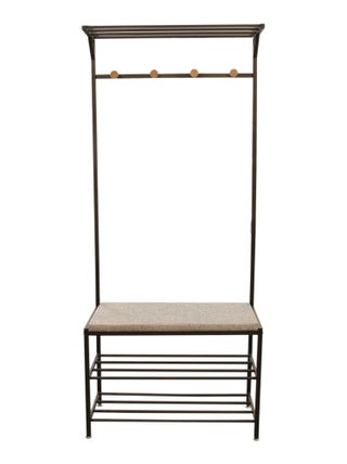 Portemanteau avec banc 4 accroches