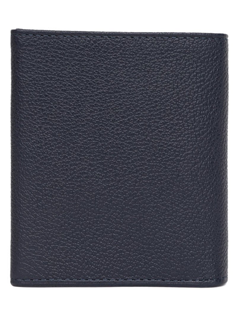 Portemonnaie  1 volet  Cuir CONFORT Bleu marine - Kiabi