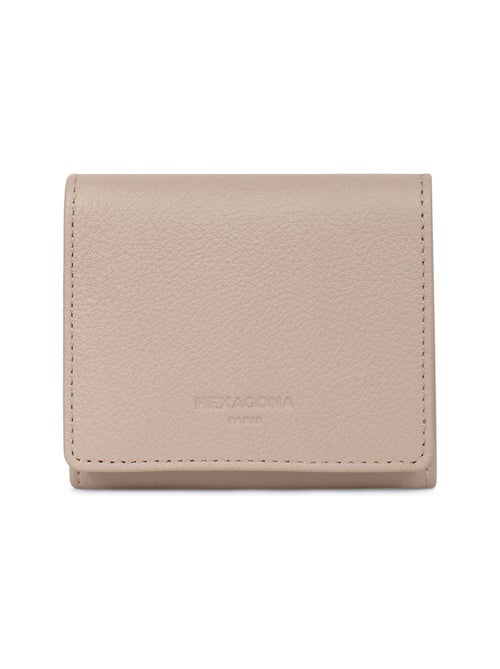 Portemonnaie  1 volet  cuir confort hexagona - Kiabi