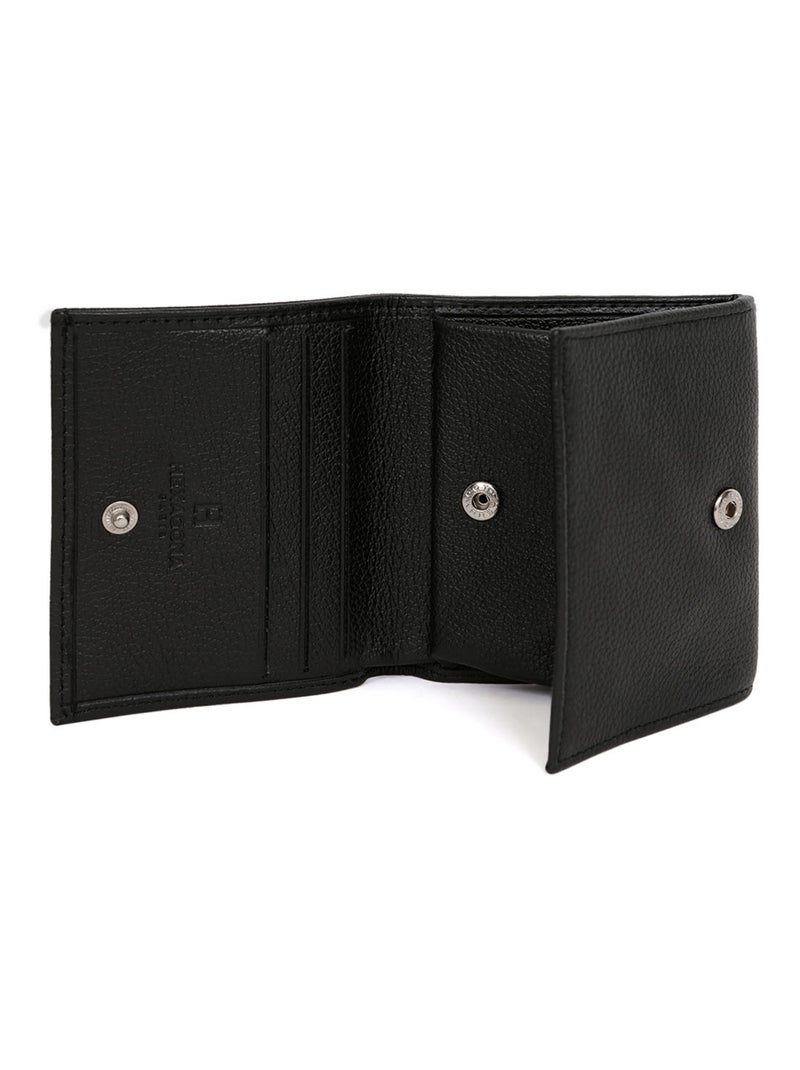 Portemonnaie  1 volet  Cuir CONFORT Noir - Kiabi