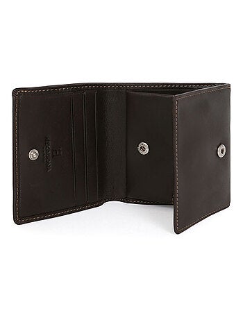 Portemonnaie 1 volet cuir félin hexagona