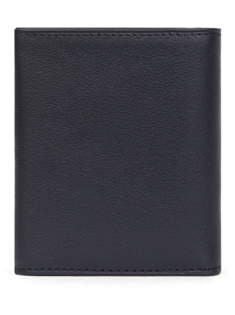 Portemonnaie  1 volet  Cuir SOFT Bleu marine - Kiabi