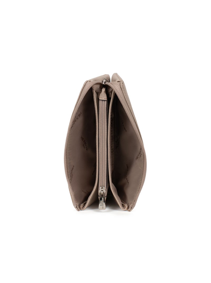 Portemonnaie  Cuir CONFORT Beige - Kiabi
