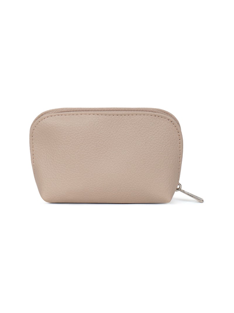 Portemonnaie  Cuir CONFORT Beige - Kiabi
