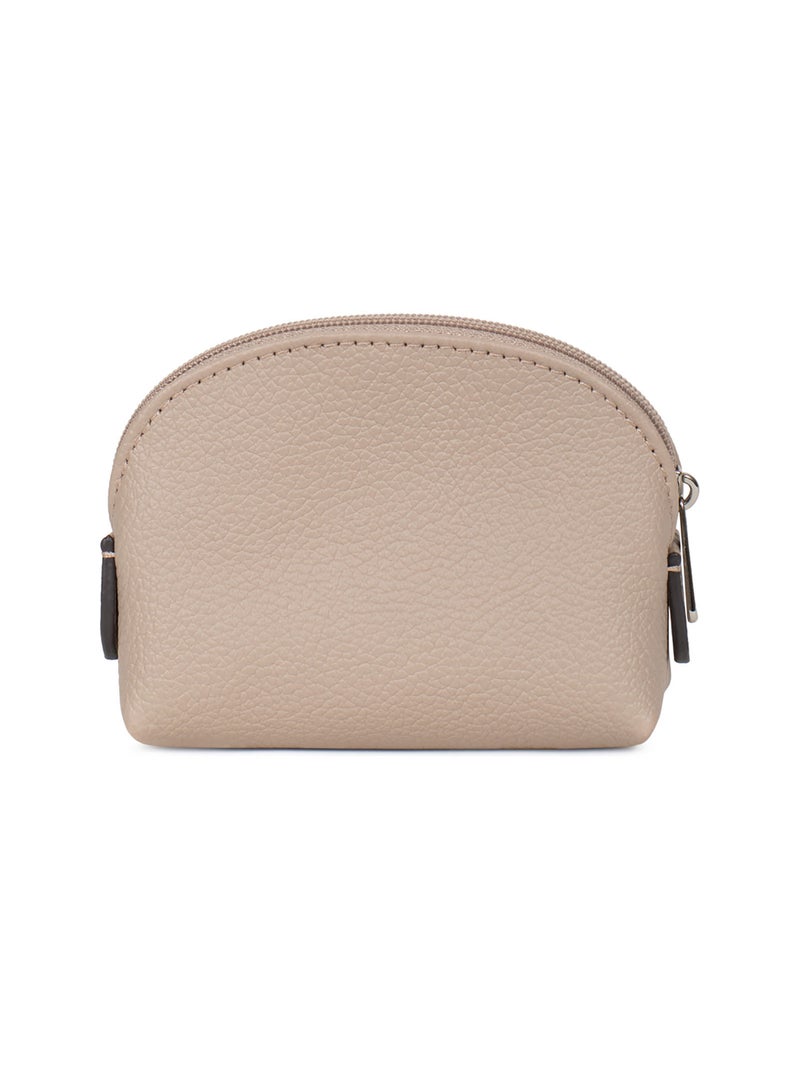Portemonnaie  Cuir CONFORT Beige - Kiabi