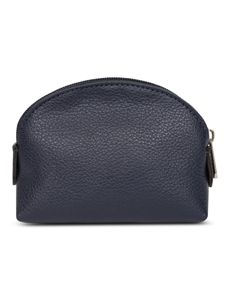 Portemonnaie  Cuir CONFORT Bleu marine - Kiabi