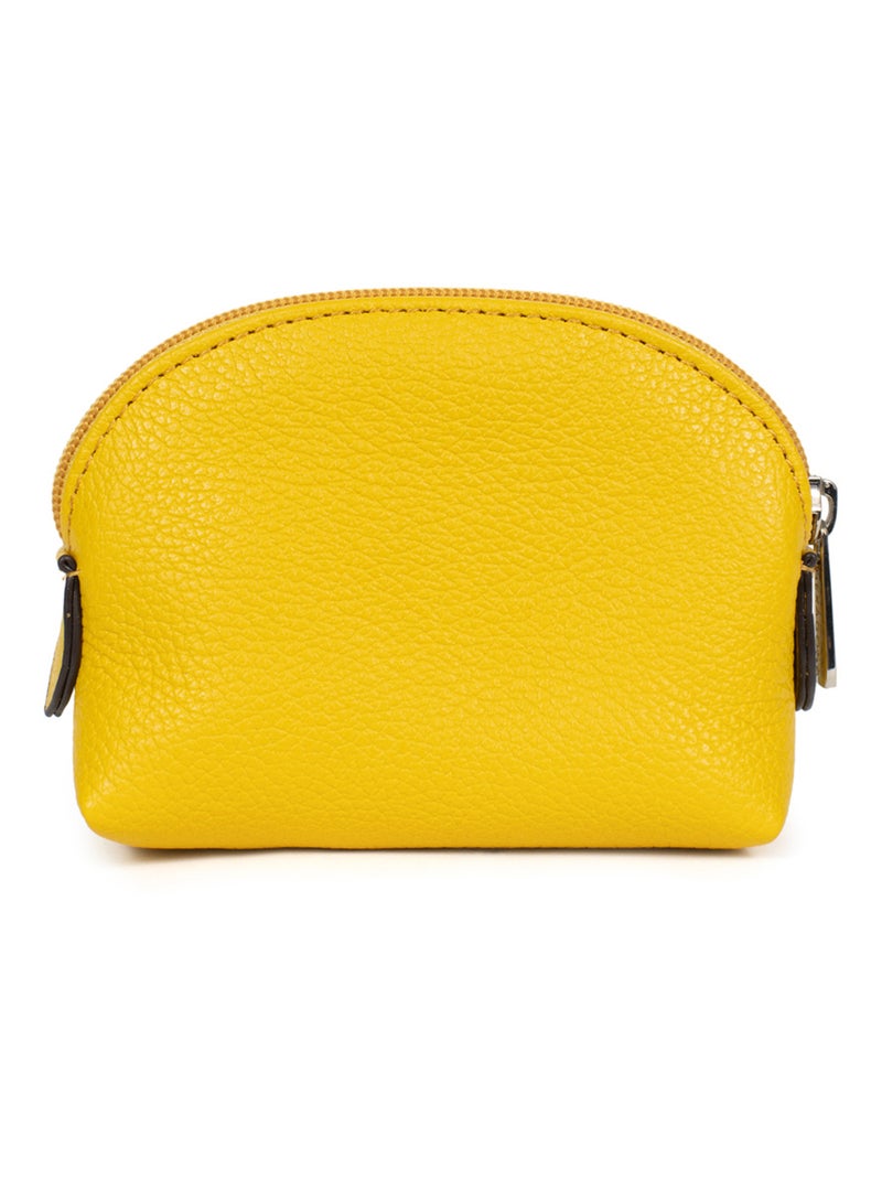 Portemonnaie  Cuir CONFORT Jaune - Kiabi