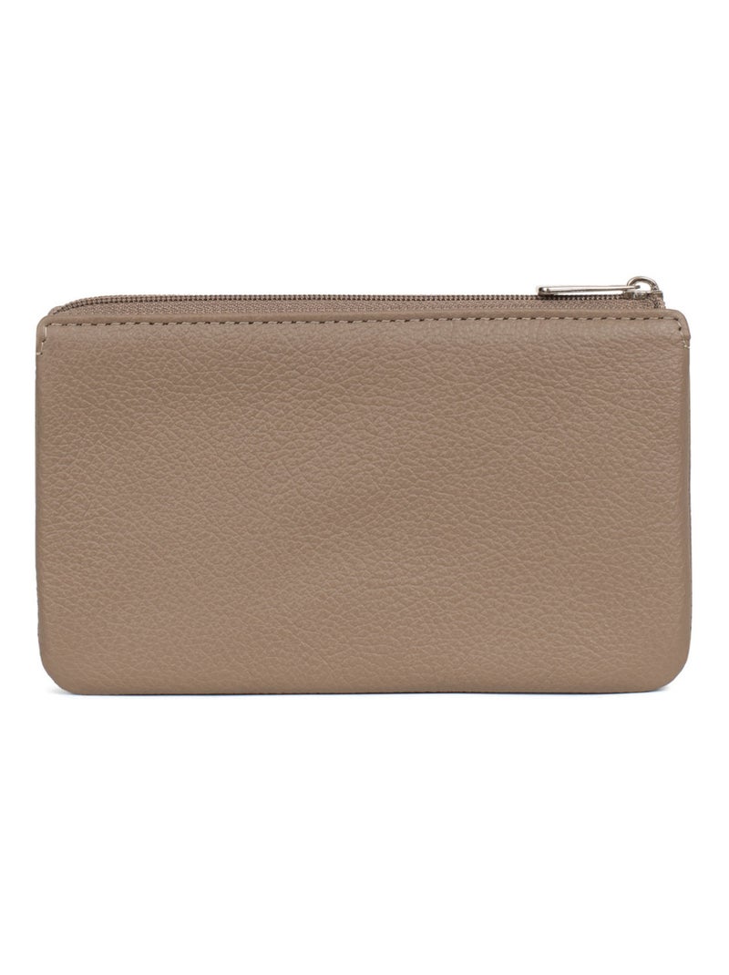 Portemonnaie  Cuir CONFORT Marron glacé - Kiabi