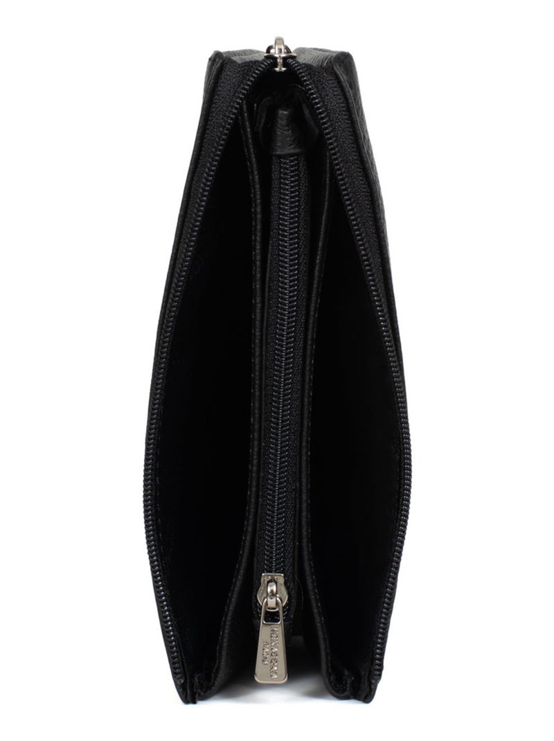 Portemonnaie  Cuir CONFORT Noir - Kiabi