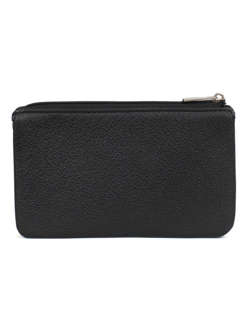 Portemonnaie  Cuir CONFORT Noir - Kiabi